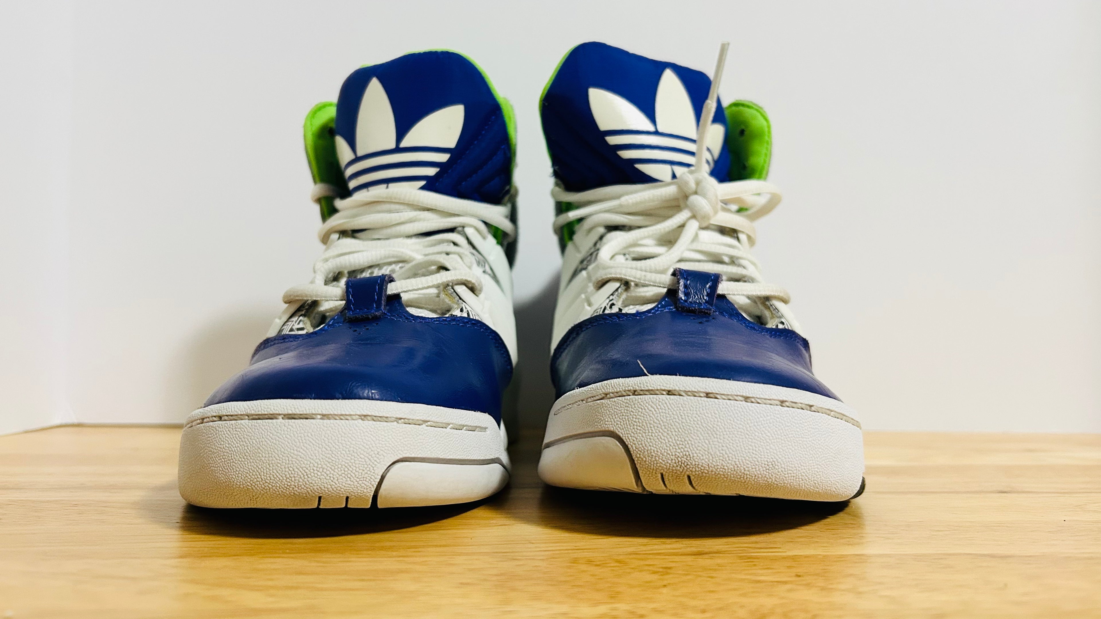 Adidas Originals Torsion Hi Top Sneakers Blue Green US 8