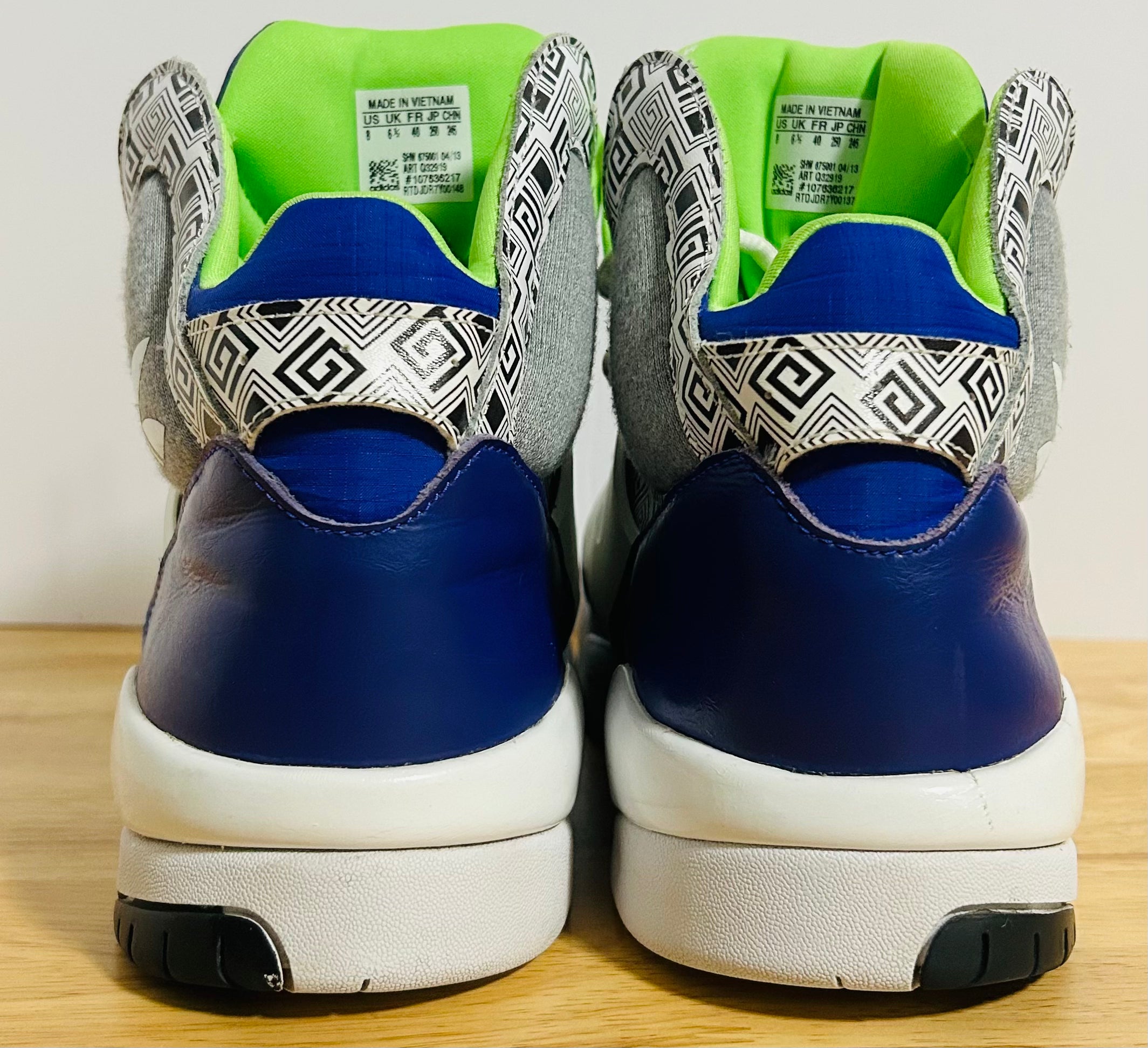 Adidas Originals Torsion Hi Top Sneakers Blue Green US 8