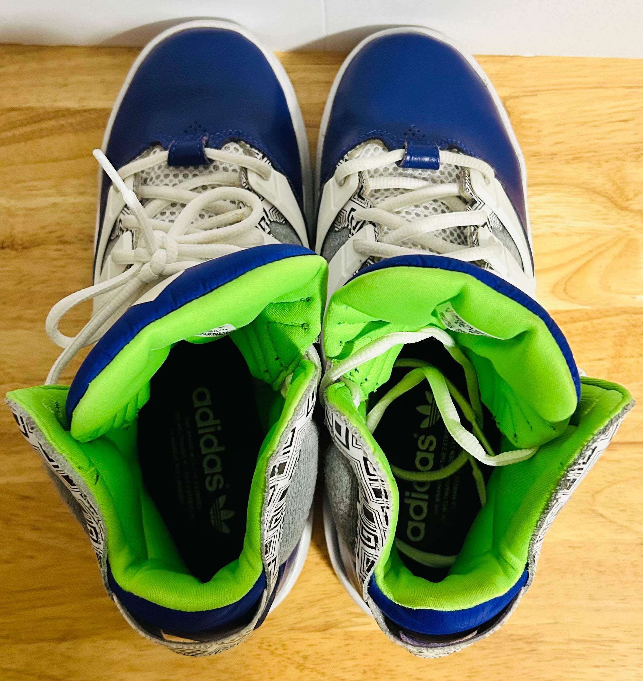 Adidas Originals Torsion Hi Top Sneakers Blue Green US 8