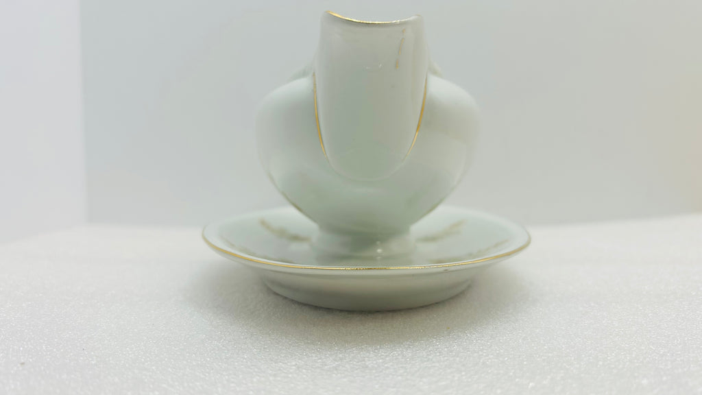 Winterling Bavaria Germany 3pc Serving Set Fern Gold Trim Bowl Gravy Boat