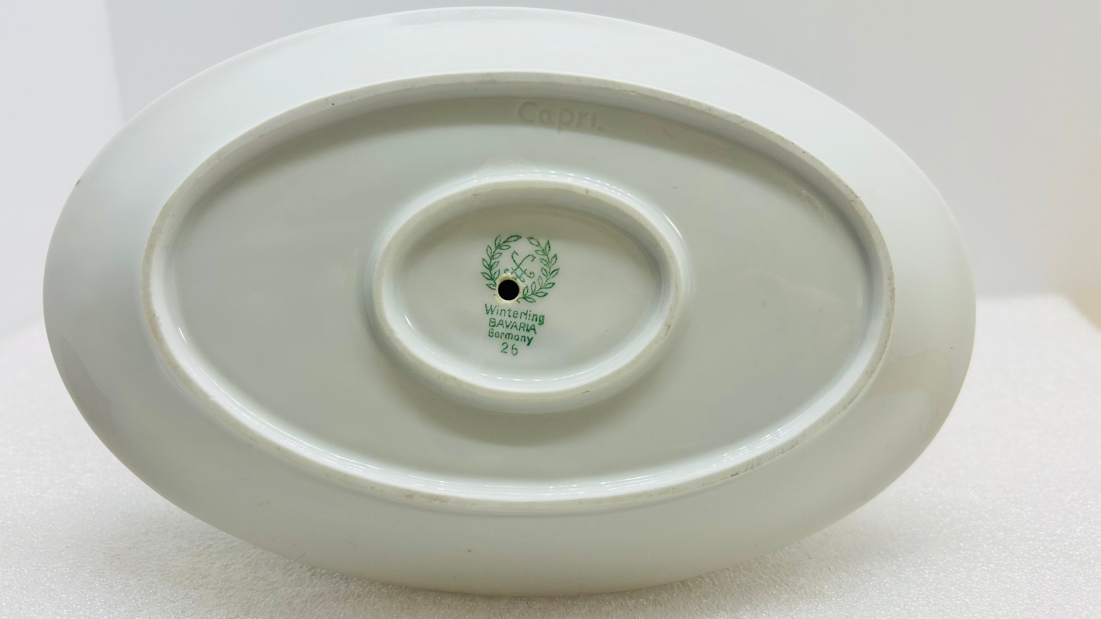 Winterling Bavaria Germany 3pc Serving Set Fern Gold Trim Bowl Gravy Boat