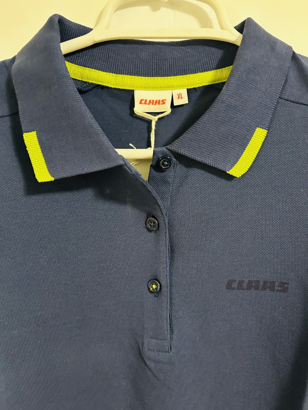CLAAS Women’s Polo Shirt XL Blue 100% Cotton Logo NWT