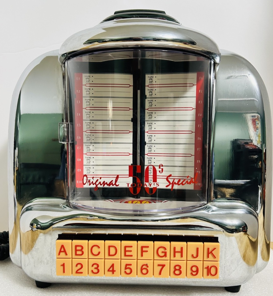 Vintage Chrome Diner Jukebox Style Push Button Telephone Wall Mount