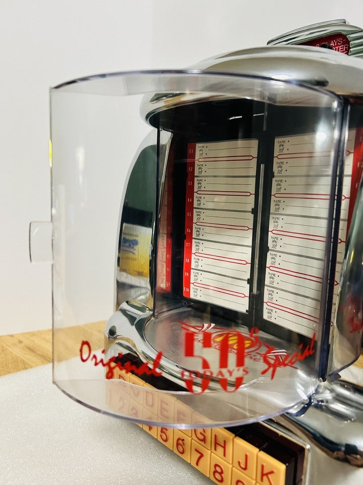 Vintage Chrome Diner Jukebox Style Push Button Telephone Wall Mount