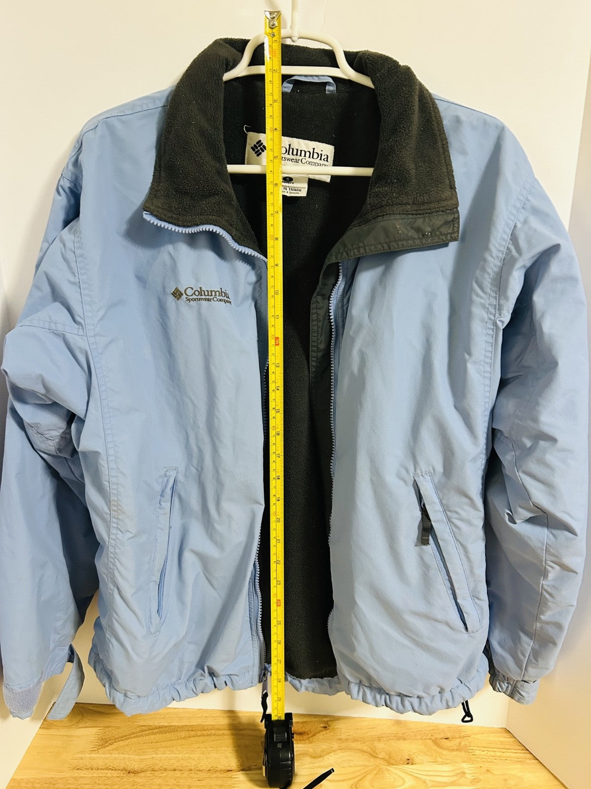 Columbia Womens S Blue Fleece Lined Jacket Zip Coat Outdoor