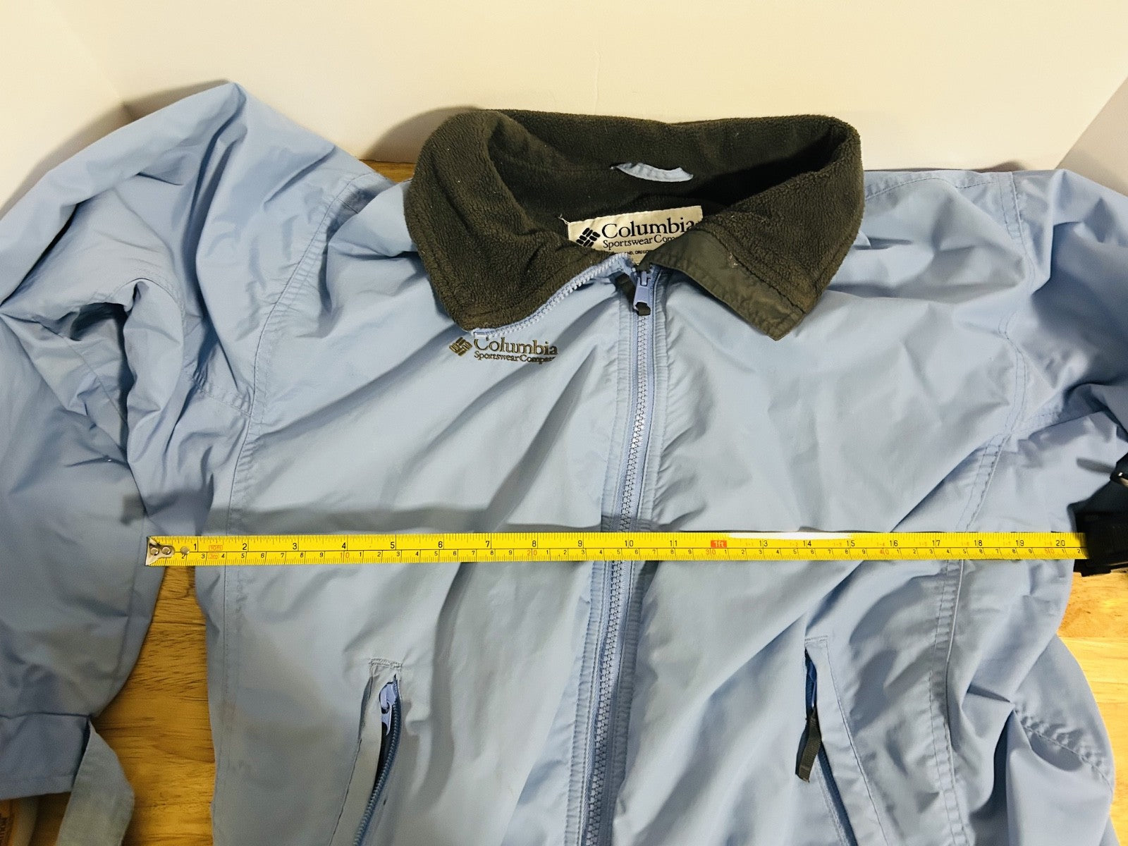 Columbia Womens S Blue Fleece Lined Jacket Zip Coat Outdoor