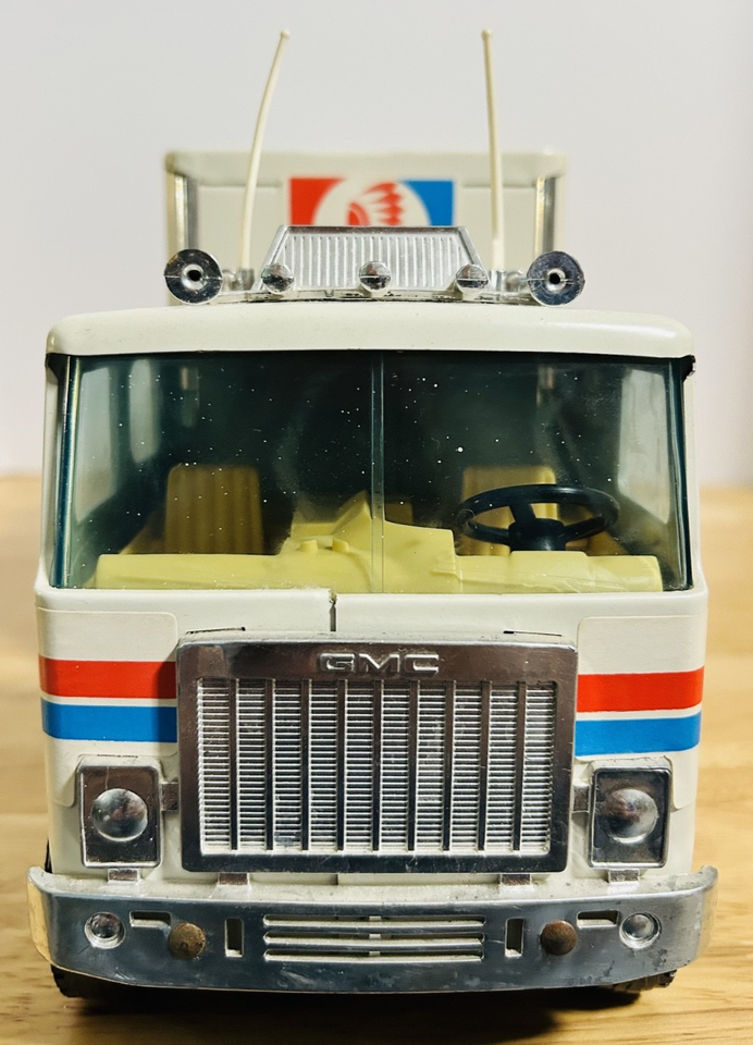 Vintage NyLint GMC Rath Meat Semi Truck Trailer Toy 24” Advertising