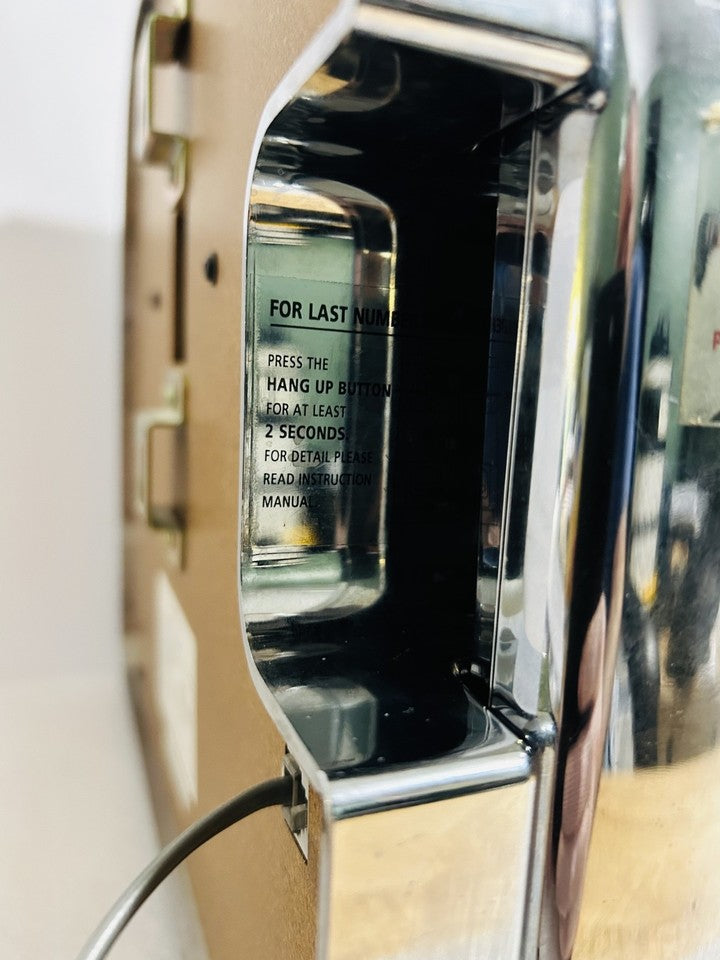 Vintage Chrome Diner Jukebox Style Push Button Telephone Wall Mount