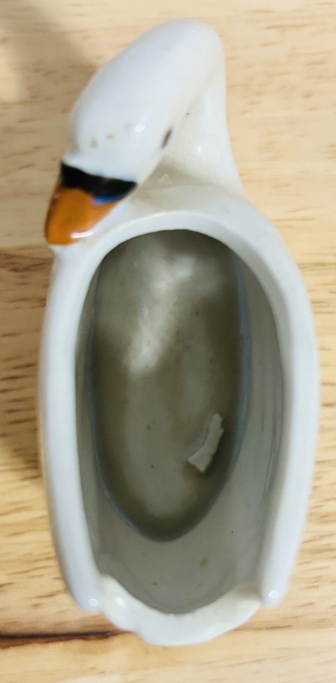 Vintage Occupied Japan Swan Planter Mini Vase Cream 2.25"