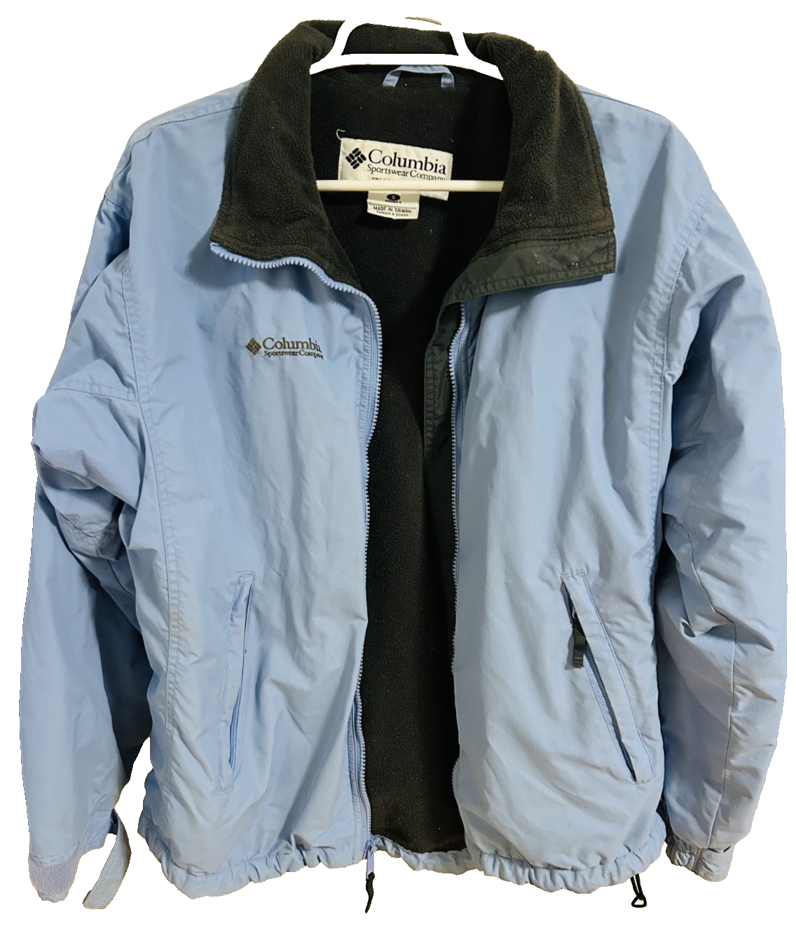 Columbia Womens S Blue Fleece Lined Jacket Zip Coat Outdoor